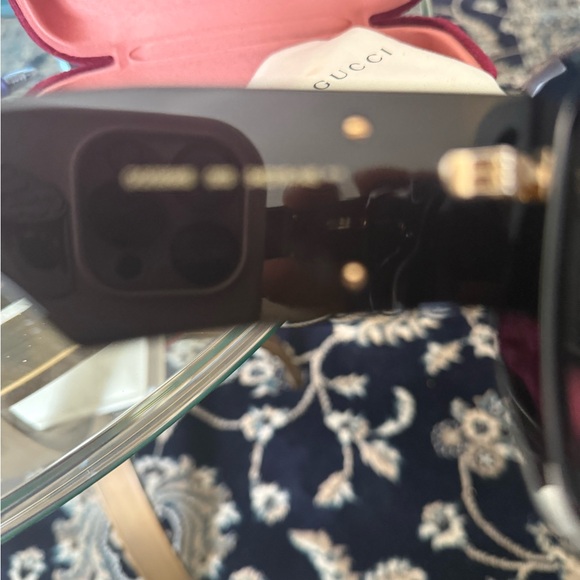 Gucci Black Sunglasses with Gold Logo main image 7